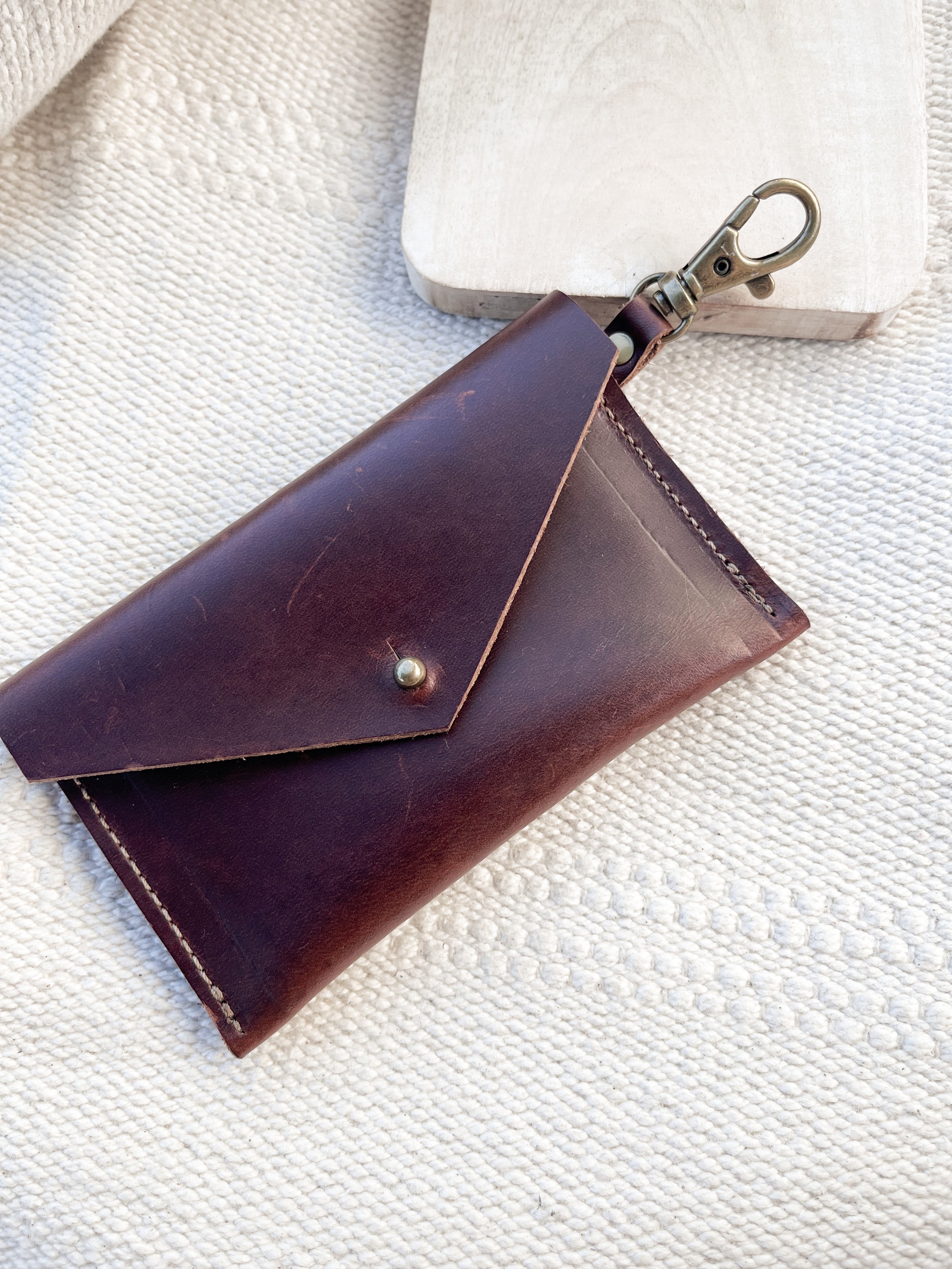 Mini Key Chain Wallet // Dark Brown
